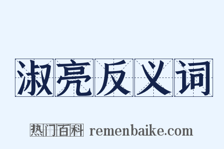 淑亮反义词是什么意思的图片